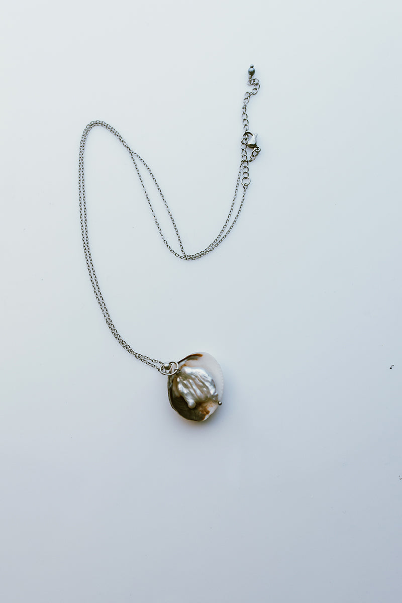 01 Pearl Pendant Chain Necklace